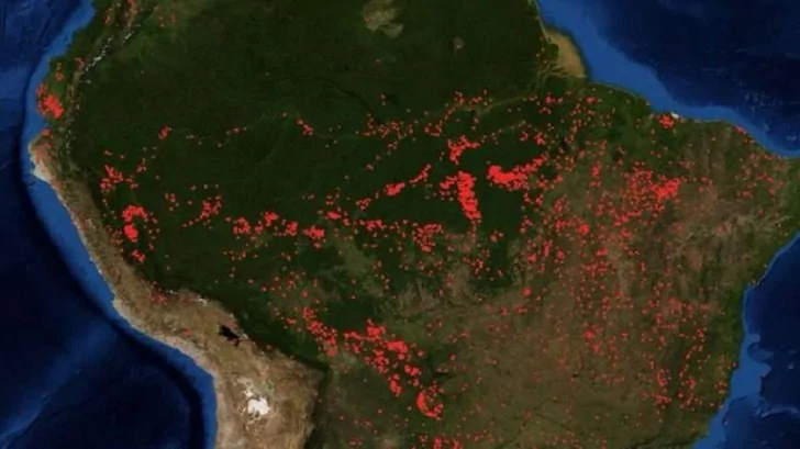 Dok. NASA - Kebakaran di Hutan Amazon