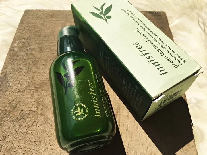 Packaging Inisfree Green Tea Seed Serum – Serum Glowing Ala Korea