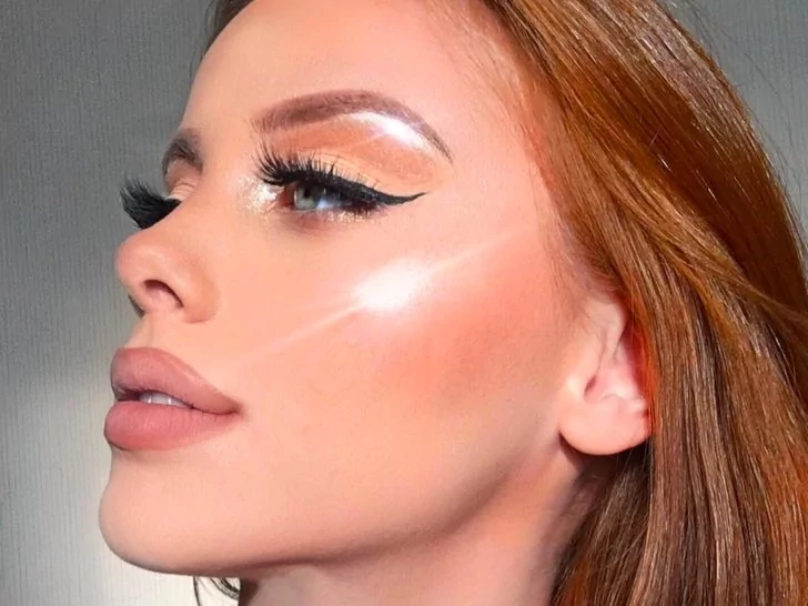 Rose Gold Highlight Makeup