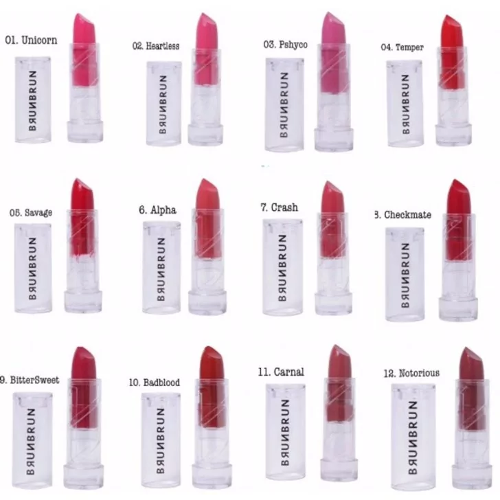 BRUNBRUN Paris Matte Crème Lipstick - Shades