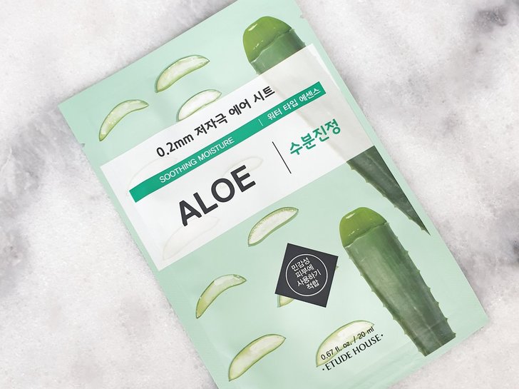 Masker Untuk Kulit Kering - Etude House 0.2 Therapy Air Mask Soothing Moisture Aloe