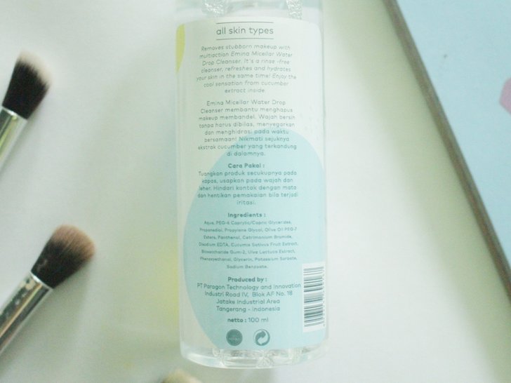 Emina Micellar Water Drop Cleanser - Packaging